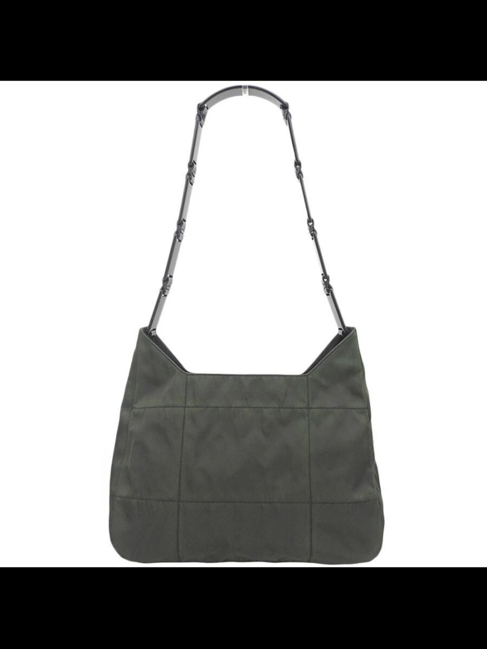 Prada Olive Green Shoulder Bag with Adjustable Strap